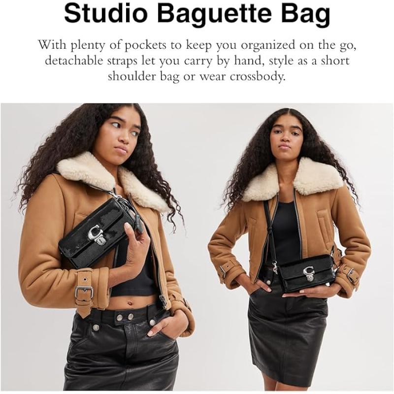 Coach Sequin Studio Baguette Bag