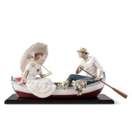 Lladro Romance on the Lake Sculpture. Limited Edition SKU: 01002034