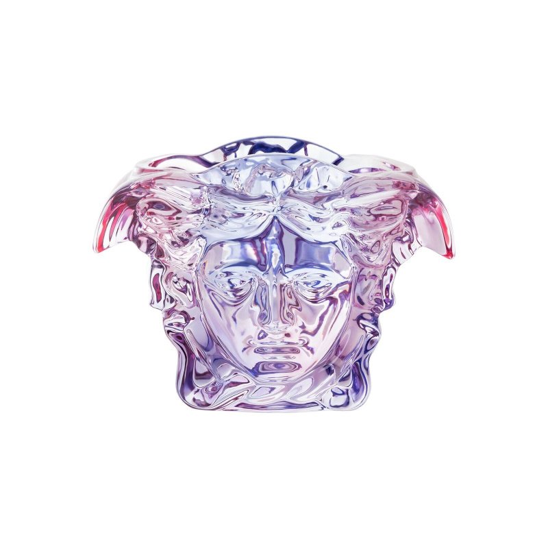 Versace Rosenthal Medusa Grande Porcelain Vase 19cm Pink & Blue SKU: 69183-321678-47019