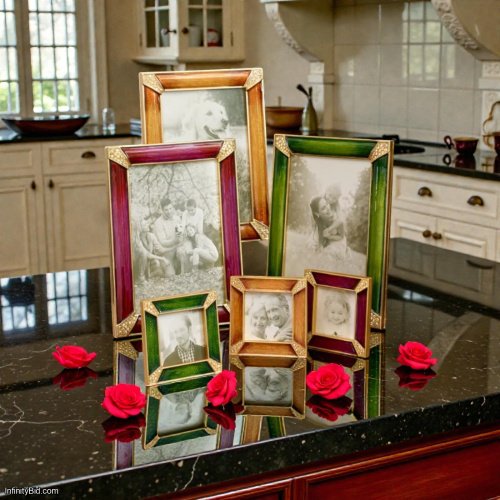 Jay Strongwater Leland Pavé Corner 2" Frame – Topaz SKU: SPF5130-248