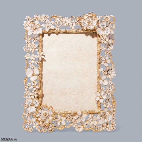 Jay Strongwater Ophelia 5" x 7" Frame – White Opal SKU: SPF5859-219
