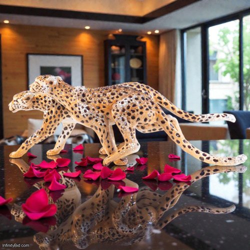 Jay Strongwater Paxton Running Cheetahs Figurine SKU: SDH1954-251