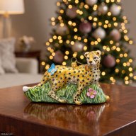 Jay Strongwater Spotted Majesty Glass Ornament SDH20148-220 Swarovski New Box