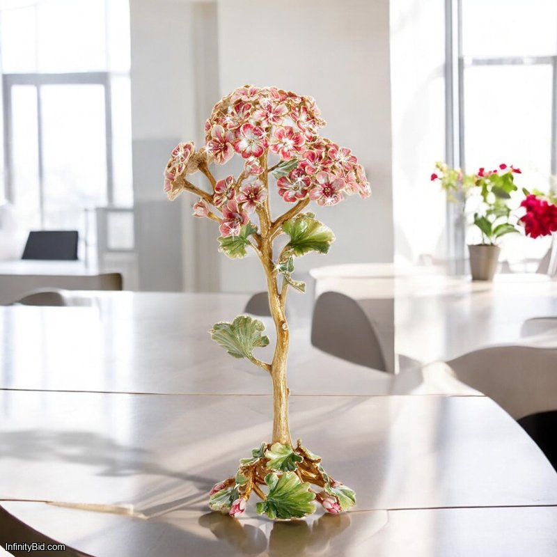 Jay Strongwater Thea Geranium Flower Objet SKU: SDH2547-256