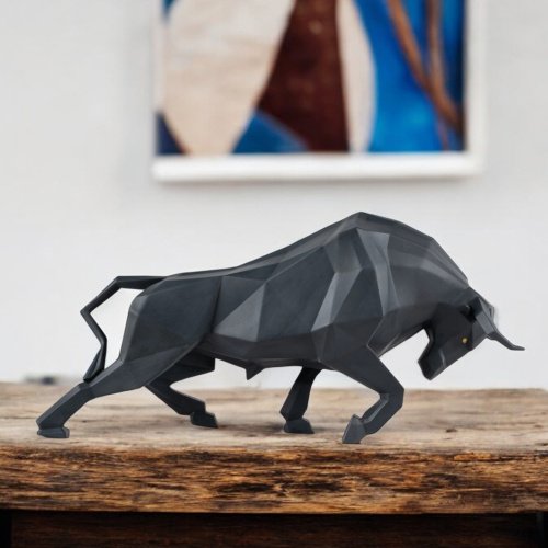 Lladro Bull Sculpture – Black Matte  SKU: 01009593