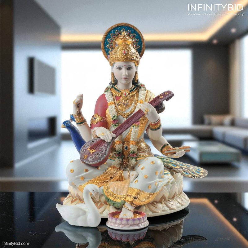 Lladro Saraswati – Hindu Goddess of Knowledge, Music and Art – Limited Edition High Porcelain- SKU: 01001978