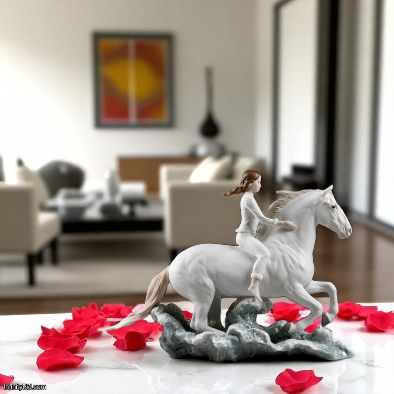 Lladro Riding Her Horse on the Seashore Figurine – 01009371