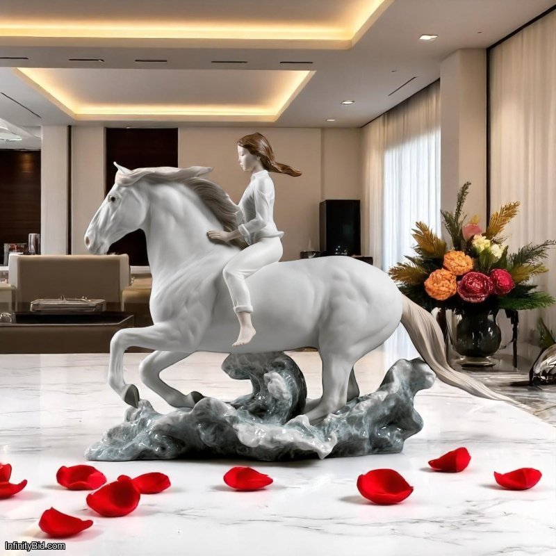 Lladro Riding Her Horse on the Seashore Figurine – 01009371