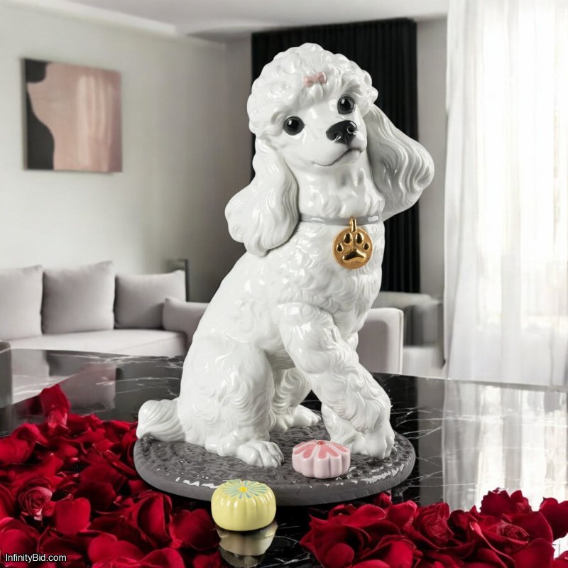 Lladro – Poodle with Mochis Dog Figurine  SKU: 01009472