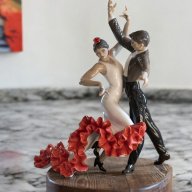 Lladró Flamenco Dancers Couple Figurine - SKU 01009333 - Gloss Porcelain Sculpture - New