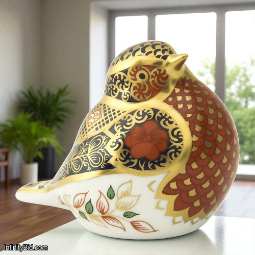 Royal Crown Derby Old Imari Solid Gold Band Robin – PAPBOX62687