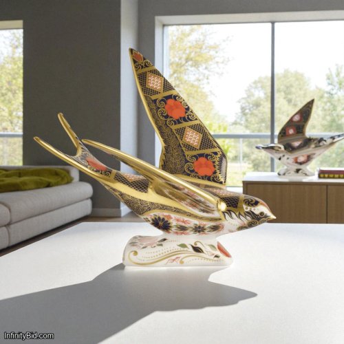 Royal Crown Derby Old Imari Solid Gold Band Swallow – PAPBOX62789