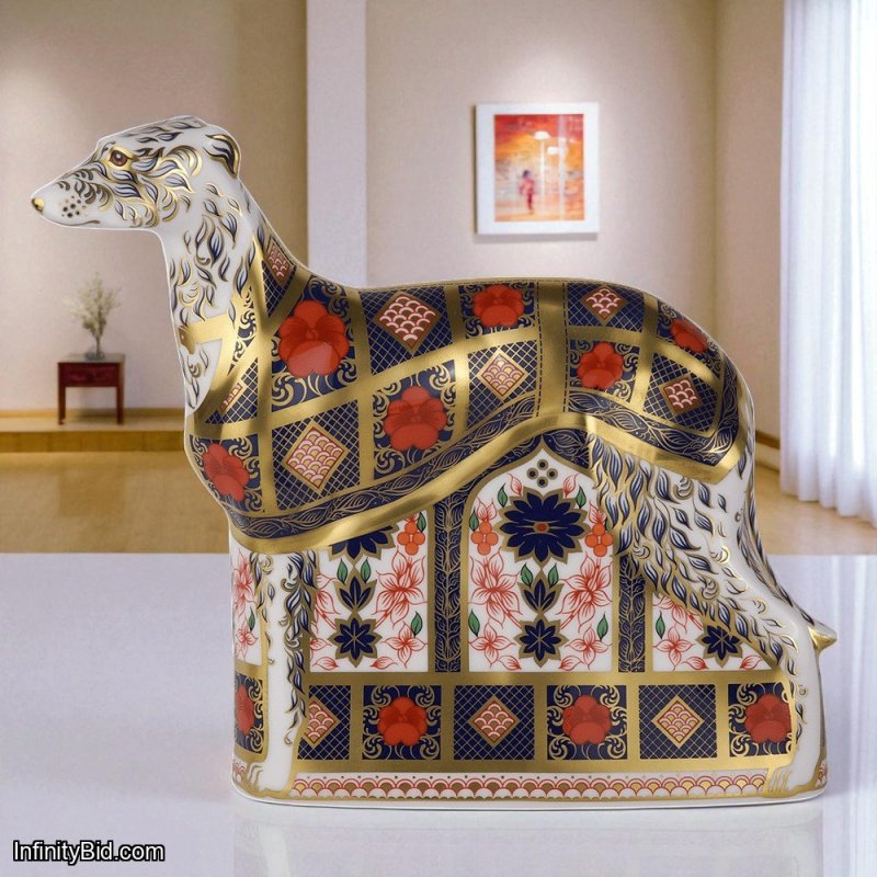 Royal Crown Derby Old Imari Solid Gold Band Lurcher – PAPBOX62855