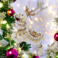 Jay Strongwater Blitzen Glass Ornament – Handcrafted Christmas Reindeer Magic SKU: SDH20106-250