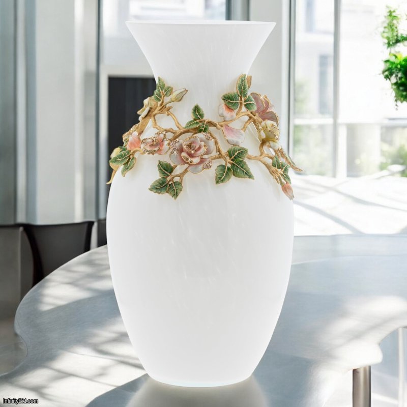Jay Strongwater Gabrielle Rose Grand Vase – SKU: SDH2522-258