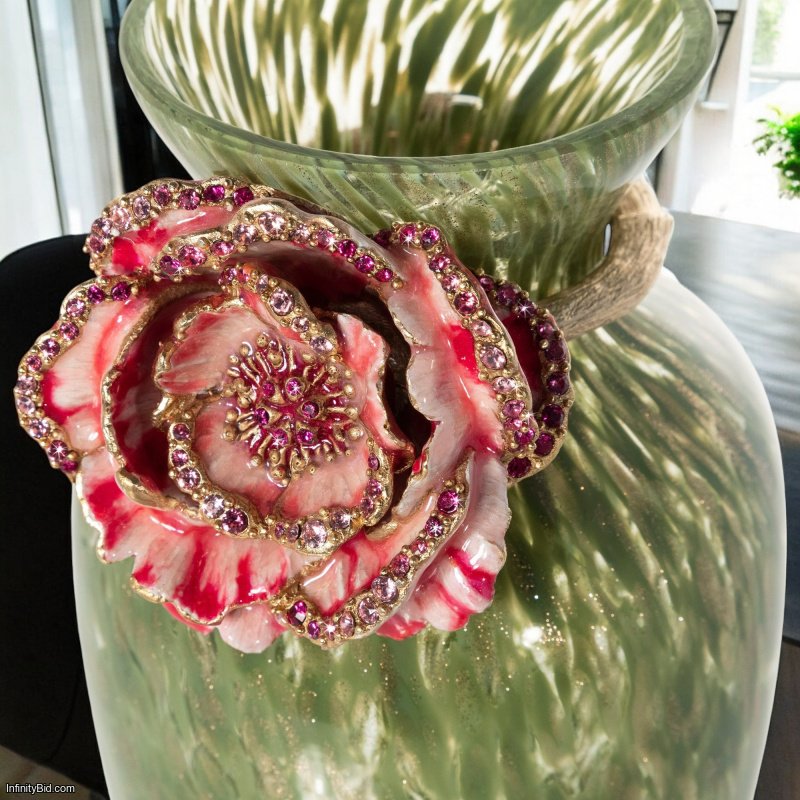 Jay Strongwater Hadleigh Peony Vase SKU: SDH2559-256