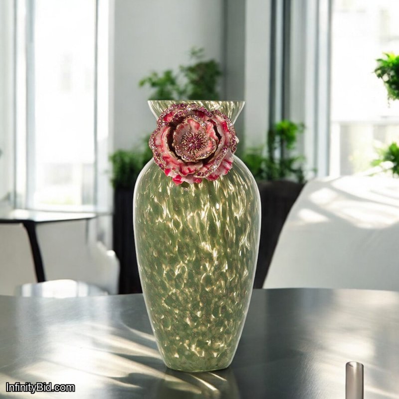 Jay Strongwater Hadleigh Peony Vase SKU: SDH2559-256