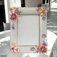 Jay Strongwater Ainsley Flower Bouquet Frame – Flora SKU: SPF5886-256