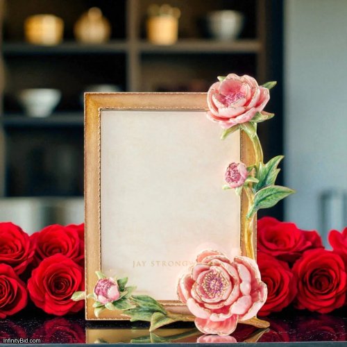 Jay Strongwater Cindy 5" x 7" Peony Frame – SKU: SPF5896-256