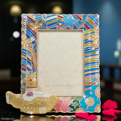 Jay Strongwater 5” x 7” Yellow Submarine Frame – SKU: SPF5905-202