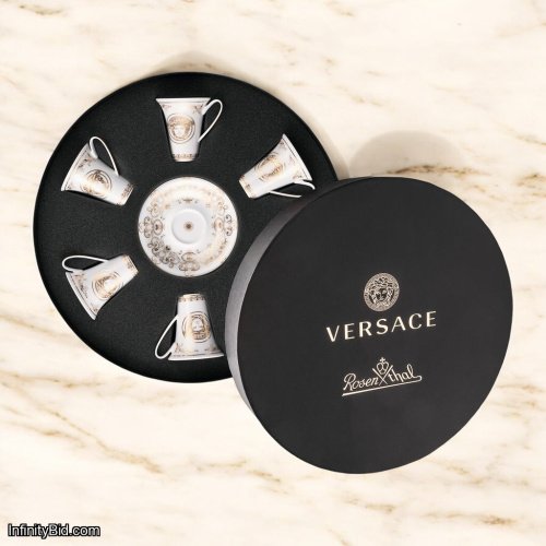 Versace Medusa Gala Espresso Cup & Saucer Set (Set of 6)  ​SKU: 19325-403635-29254