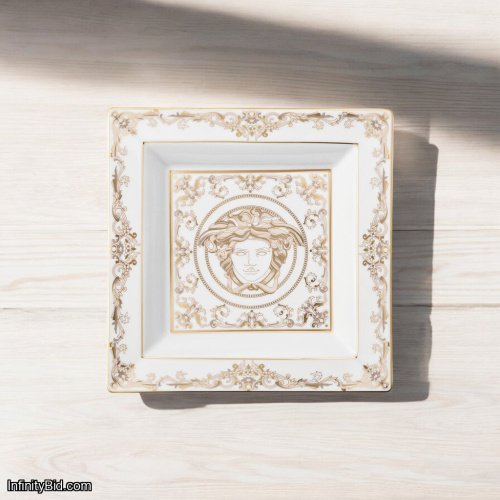 Versace Medusa Gala Dish – 22 cm (Square Bowl) SKU: 14085-403635-25822