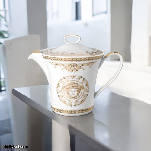 Versace Medusa Gala Teapot – Cylindrical (1.3 L) SKU: 10490-403635-14230