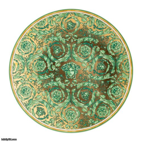 Versace Medusa Garland Green Christmas Plate – Limited Edition 2024 SKU: 19335-409959-20021