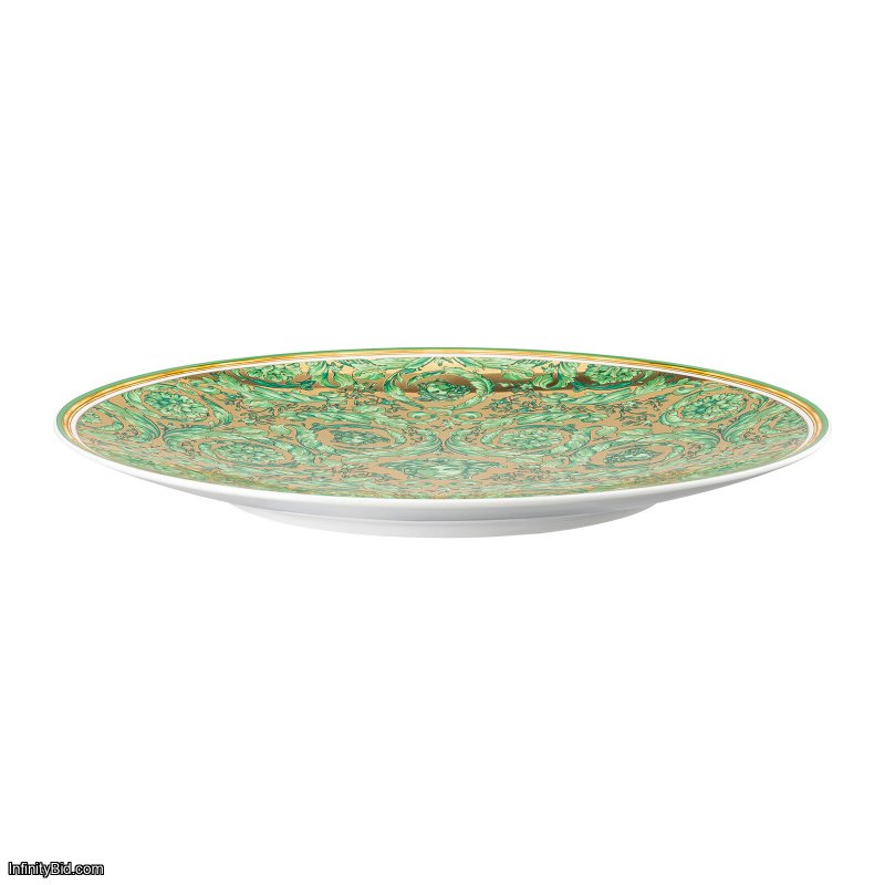 Versace Medusa Garland Green Christmas Plate – Limited Edition 2024 SKU: 19335-409959-20021