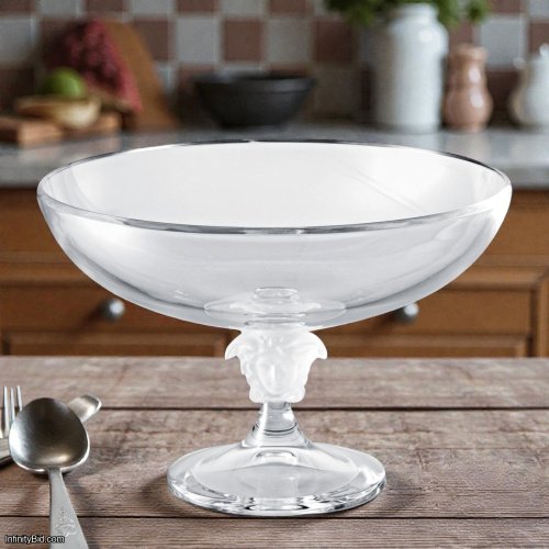 Versace Medusa Lumiere Crystal Bowl on Foot – 33 cm SKU: 20665-110835-45633