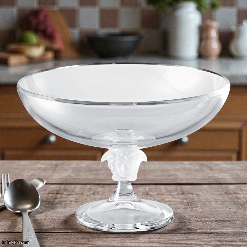 Versace Medusa Lumiere Crystal Bowl on Foot – 33 cm SKU: 20665-110835-45633